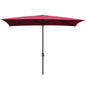 Abble 10x6.5ft Rectangular Patio Umbrella with Crank Handle, Outdoor Market Umbrella with 6 Sturdy Umbrella Ribs, Waterproof, Green