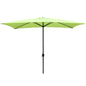 Abble 10x6.5ft Rectangular Patio Umbrella with Crank Handle, Outdoor Market Umbrella with 6 Sturdy Umbrella Ribs, Waterproof, Green