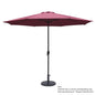 Kool 11FT Outdoor Patio Umbrella with Crank Handle, Market Umbrella with 8 Sturdy Umbrella Ribs, Waterproof for Garden Deck Backyard Pool, Dark Gray
