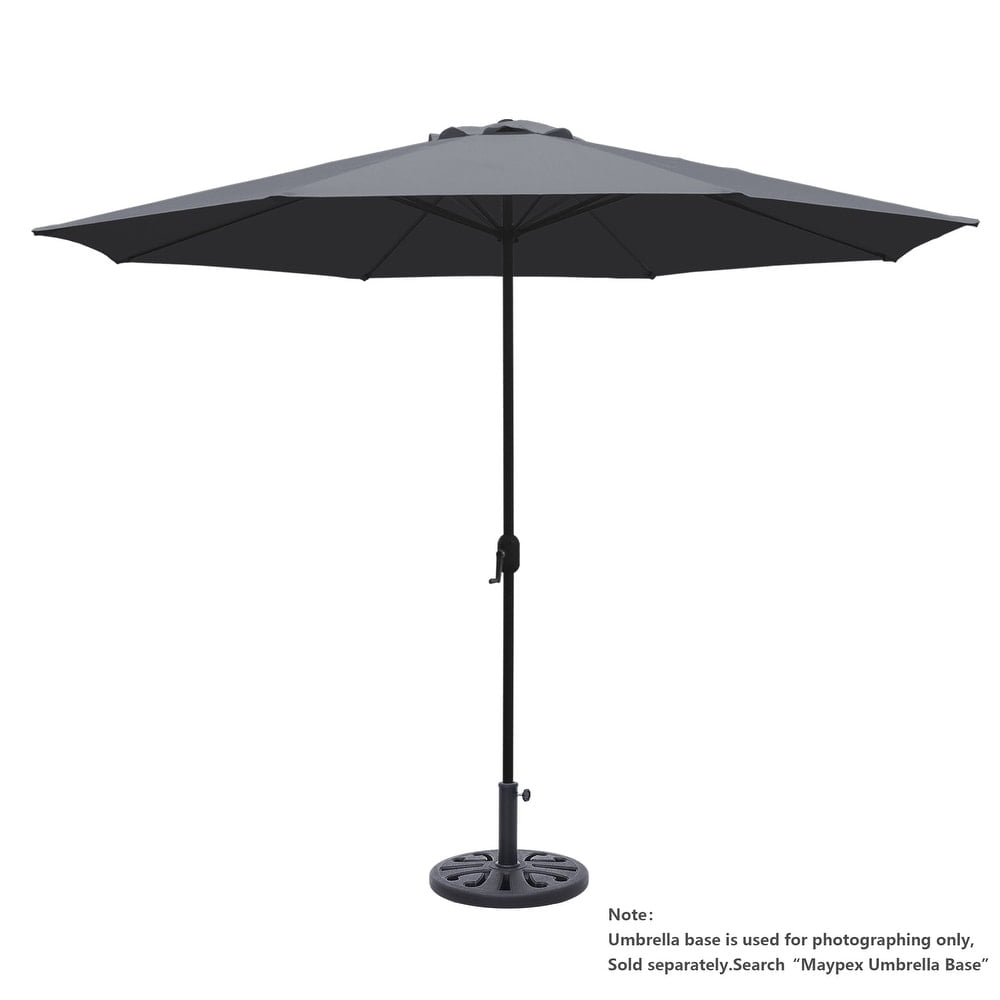 Kool 11FT Outdoor Patio Umbrella with Crank Handle, Market Umbrella with 8 Sturdy Umbrella Ribs, Waterproof for Garden Deck Backyard Pool, Royal Blue