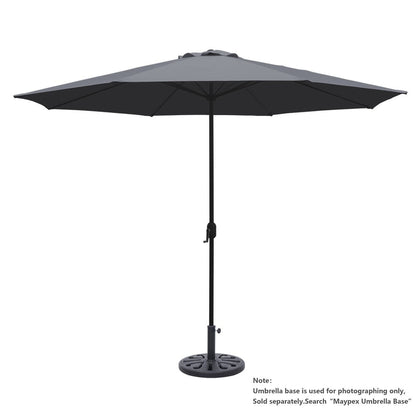 Kool 11FT Outdoor Patio Umbrella with Crank Handle, Market Umbrella with 8 Sturdy Umbrella Ribs, Waterproof for Garden Deck Backyard Pool, Royal Blue