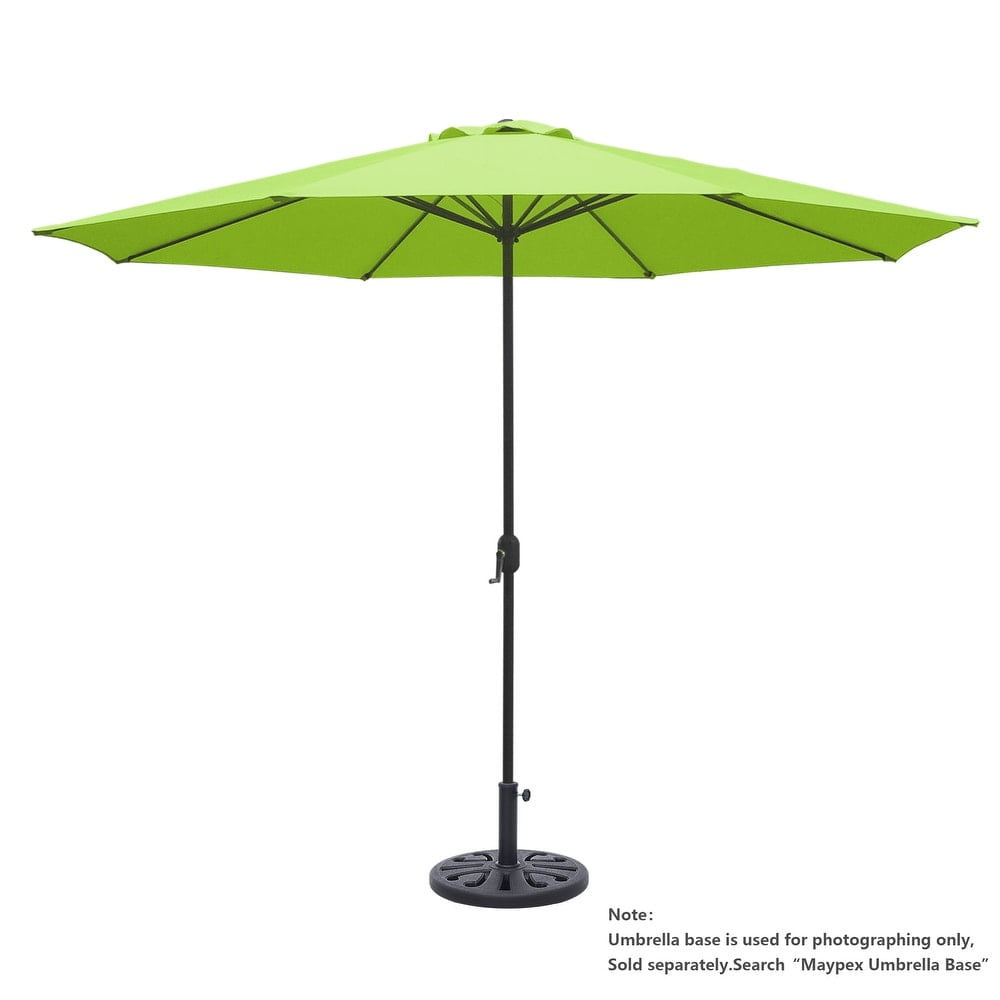 Kool 11FT Outdoor Patio Umbrella with Crank Handle, Market Umbrella with 8 Sturdy Umbrella Ribs, Waterproof for Garden Deck Backyard Pool, Royal Blue