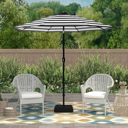 Kool 7.5ft Patio Umbrella with Crank Handle, Outdoor Market Umbrella with 6 Sturdy Umbrella Ribs Waterproof for Garden, Deck, Backyard, Pool, Aqua