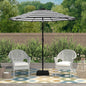 Kool 7.5ft Patio Umbrella with Crank Handle, Outdoor Market Umbrella with 6 Sturdy Umbrella Ribs Waterproof for Garden, Deck, Backyard, Pool, Aqua