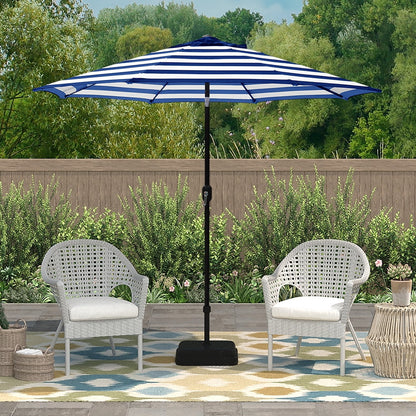 Kool 7.5ft Patio Umbrella with Crank Handle, Outdoor Market Umbrella with 6 Sturdy Umbrella Ribs Waterproof for Garden, Deck, Backyard, Pool, Aqua