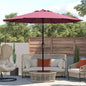 Kool 7.5ft Patio Umbrella with Crank Handle, Outdoor Market Umbrella with 6 Sturdy Umbrella Ribs Waterproof for Garden, Deck, Backyard, Pool, Aqua