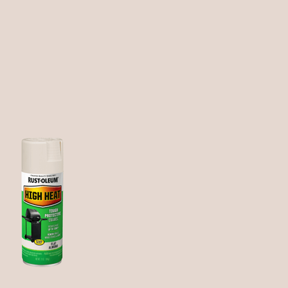6 Pack, White, Rust-Oleum Specialty Satin High Heat Spray Paint- 12 oz
