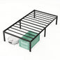 Alvantor Metal Bed Frame 16 Inch Tall, Heavy Duty Sturdy Mattress Foundation, No Box Spring Needed, Easy to Assemble, Under-bed Storage Space, Black