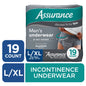Assurance Men's Incontinence Underwear, Large/Extra Large, Maximum Absorbency, 72 Count