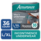 Assurance Men's Incontinence Underwear, Large/Extra Large, Maximum Absorbency, 72 Count
