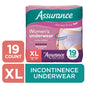 Assurance Women's Incontinence & Postpartum Underwear, X-Large , Maximum Absorbency, 72 Count