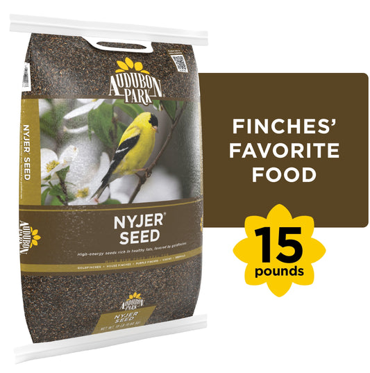 Audubon Park Nyjer Seed Wild Bird Food, Dry, 1 Count per Pack, 15 lb. Bag