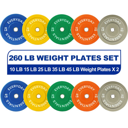BalanceFrom Olympic Bumper Plate Weight Plate with Steel Hub, Black, 35lbs, Single
