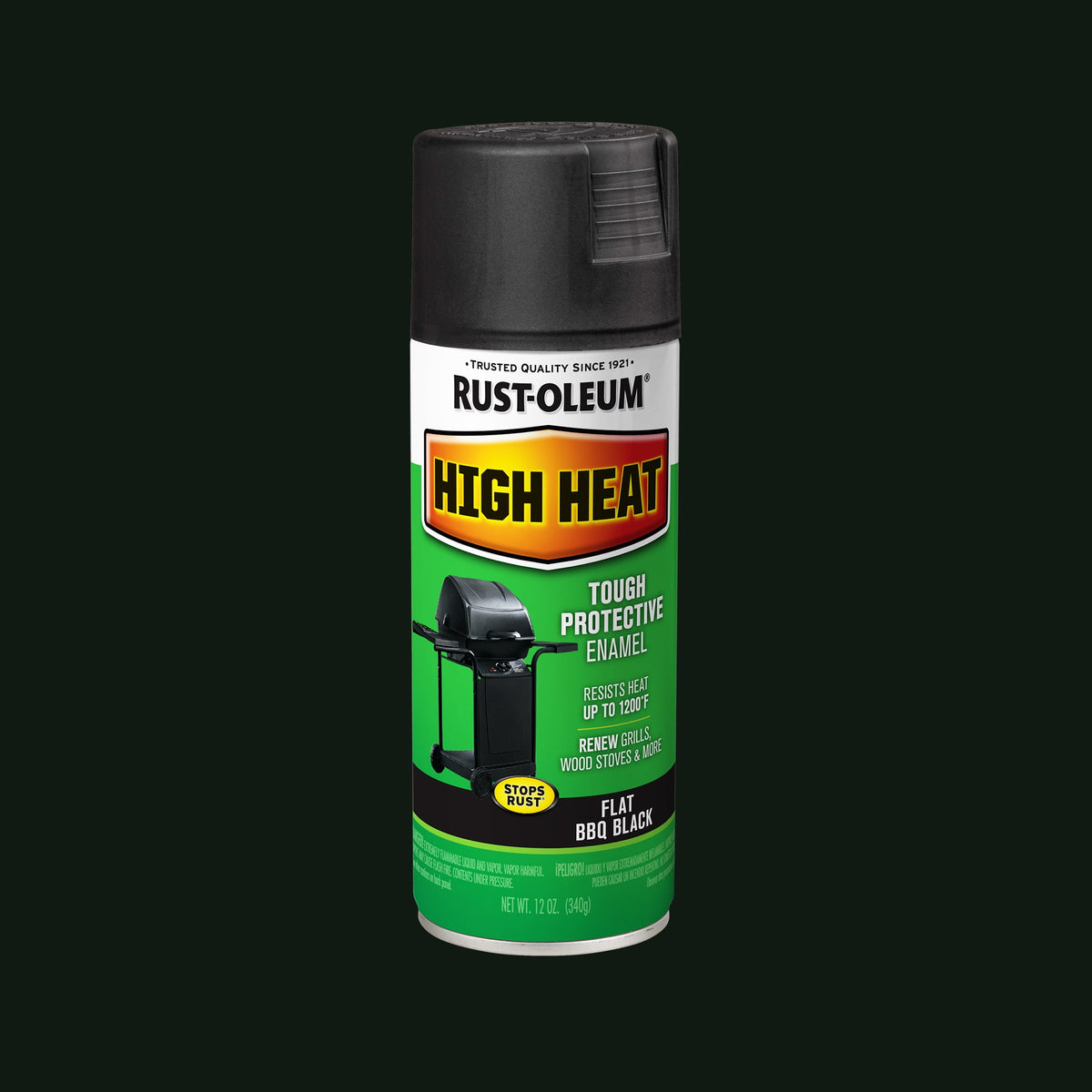 6 Pack, White, Rust-Oleum Specialty Satin High Heat Spray Paint- 12 oz