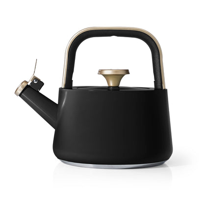 Beautiful by Drew Barrymore 1.8 L Ceramic-Coated Stovetop Tea Kettle, Rose