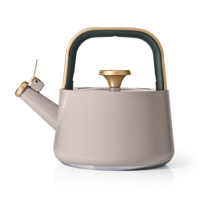 Beautiful by Drew Barrymore 1.8 L Ceramic-Coated Stovetop Tea Kettle, Rose