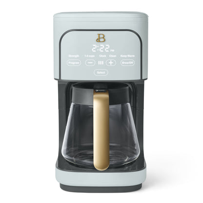 Beautiful by Drew Barrymore 12-Cup Programmable Coffee Maker, Black Sesame