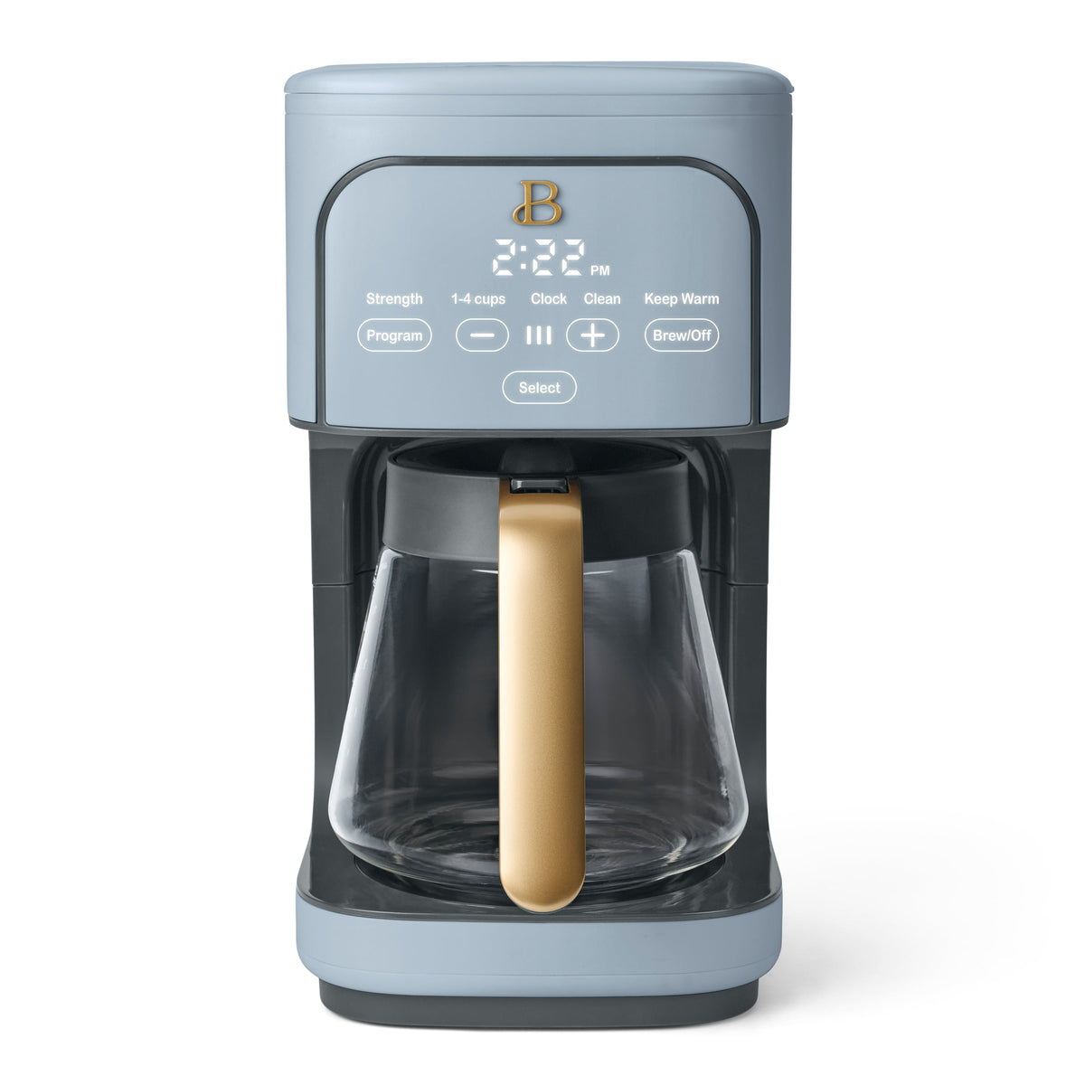 Beautiful by Drew Barrymore 12-Cup Programmable Coffee Maker, Black Sesame