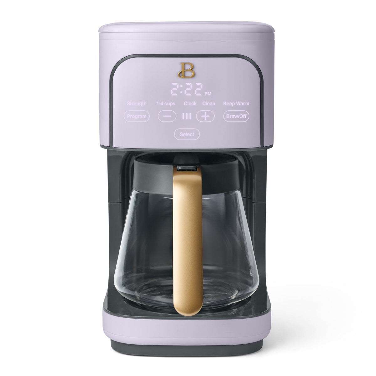 Beautiful by Drew Barrymore 12-Cup Programmable Coffee Maker, Black Sesame