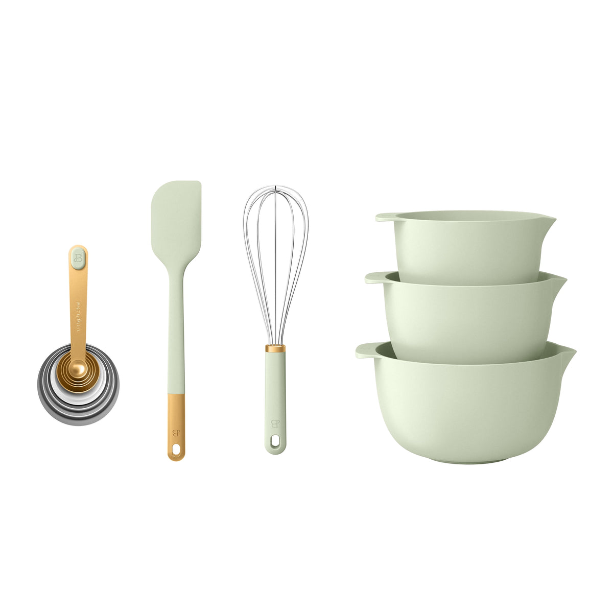 Beautiful by Drew Barrymore Mix & Measure Set, 14-Piece, Porcini Taupe