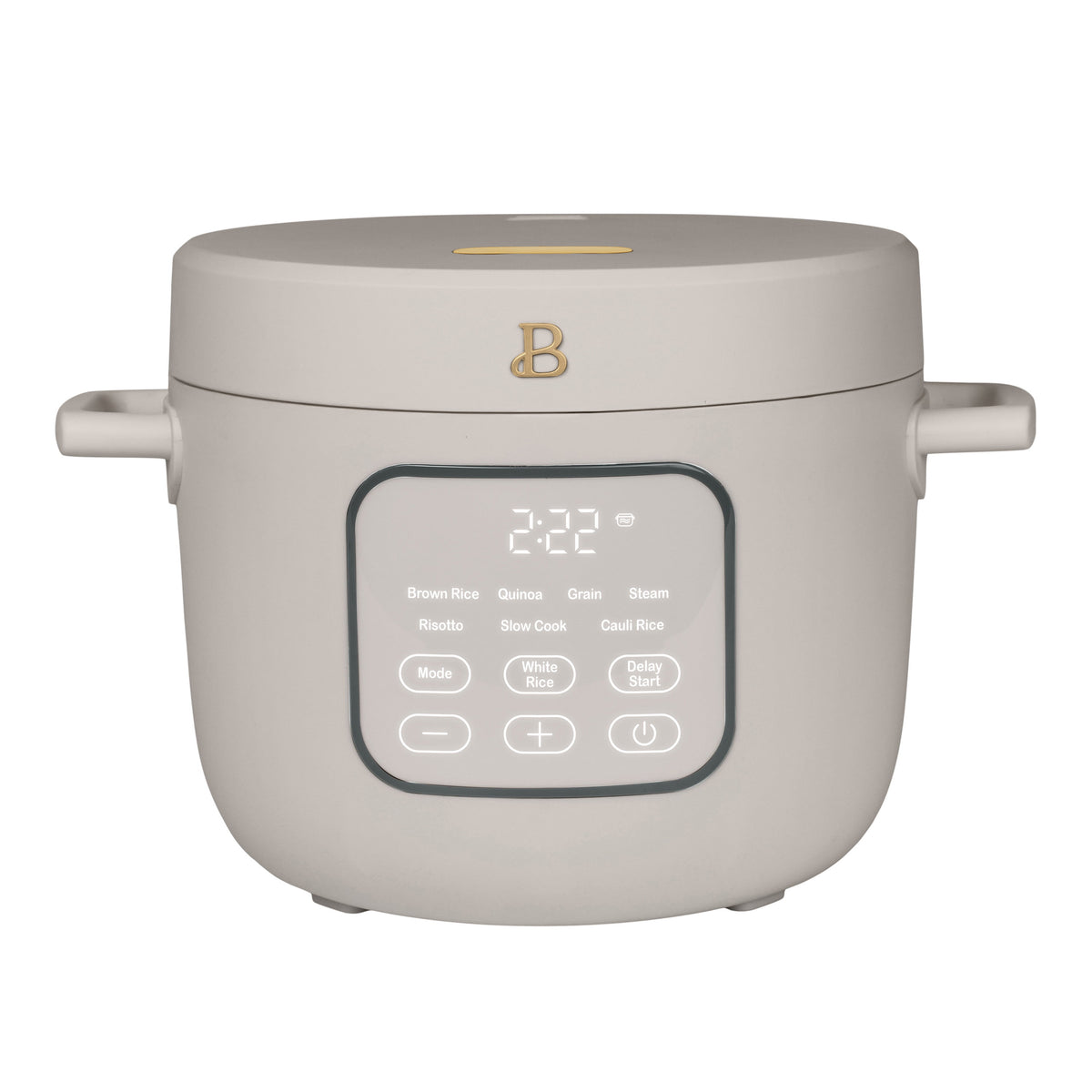 Beautiful 14-Cup Cooked, 6-Cups Uncooked Electric Rice and Grain Cooker, EverGood Ceramic Nonstick Coating, Black Sesame by Drew Barrymore