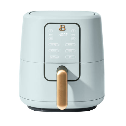 Beautiful 3 Qt Air Fryer with TurboCrisp Technology, EverGood Ceramic Nonstick Coating, Sage Green by Drew Barrymore
