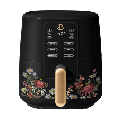 Beautiful 3 Qt Air Fryer with TurboCrisp Technology, EverGood Ceramic Nonstick Coating, White Icing by Drew Barrymore