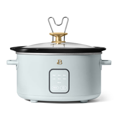 Beautiful 4Qt Slow Cooker with Touch-Activated Display, Black Sesame by Drew Barrymore