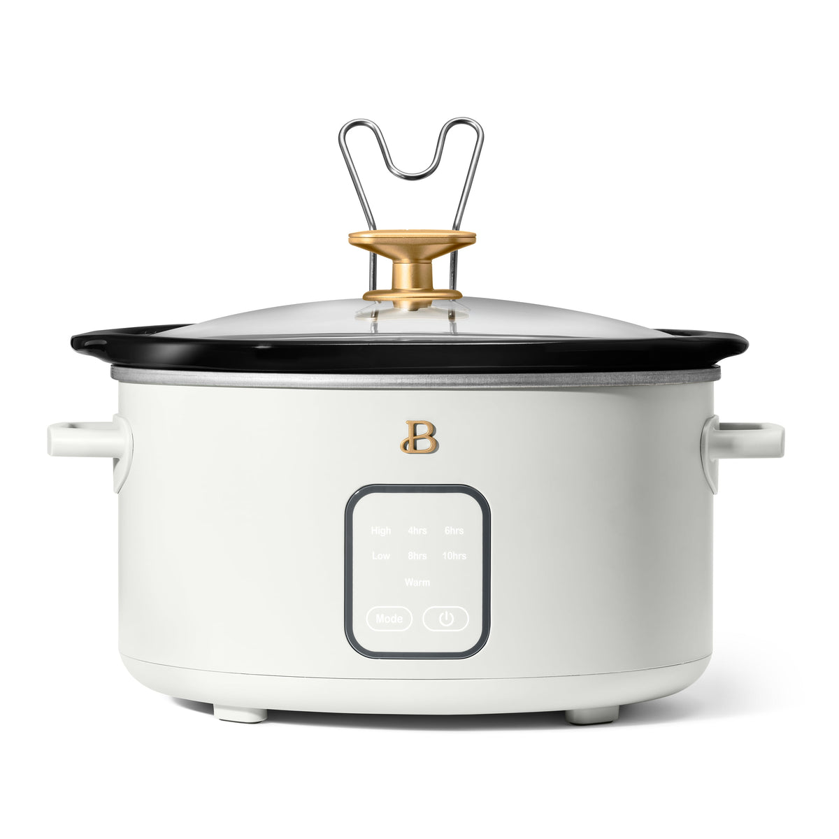 Beautiful 4Qt Slow Cooker with Touch-Activated Display, Porcini Taupe by Drew Barrymore