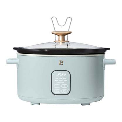 Beautiful 6 Qt Programmable Slow Cooker, Sage Green by Drew Barrymore