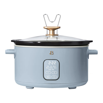 Beautiful 6 Qt Programmable Slow Cooker, Sage Green by Drew Barrymore