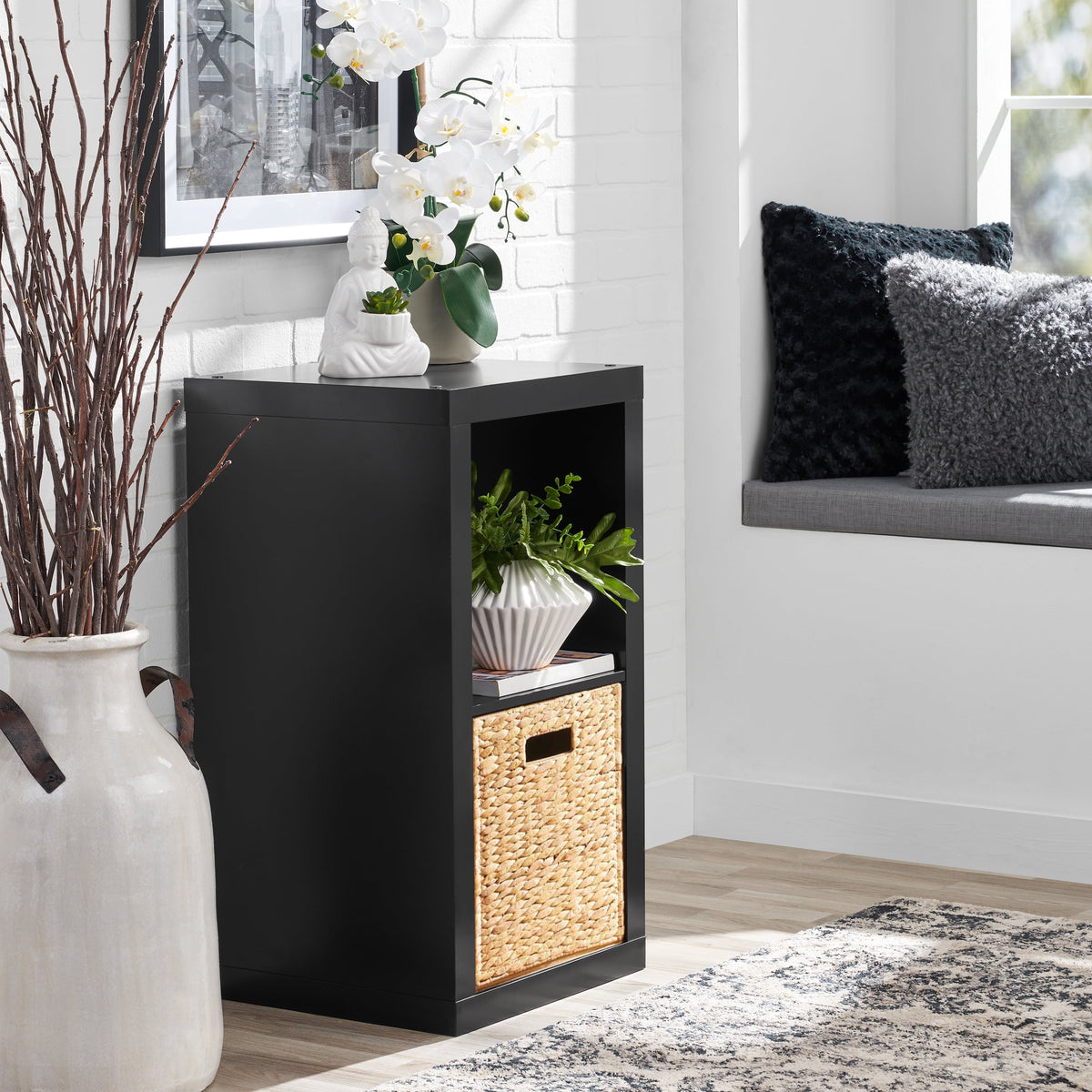 Better Homes & Gardens 2 Cube Storage Organizer, Light Honey