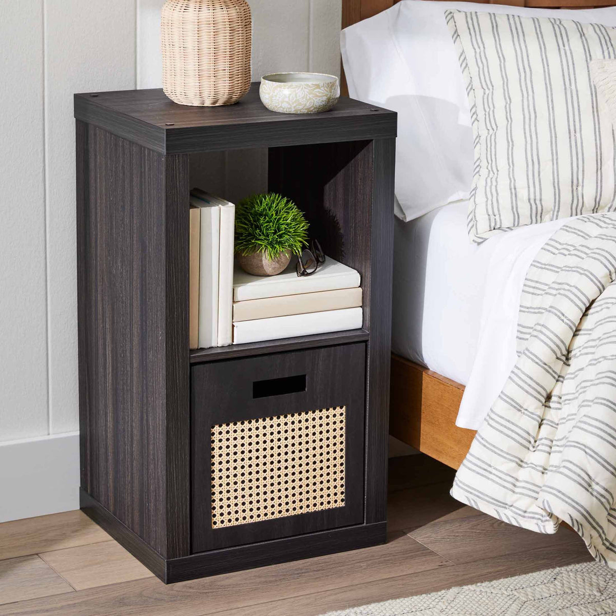 Better Homes & Gardens 2 Cube Storage Organizer, Light Honey