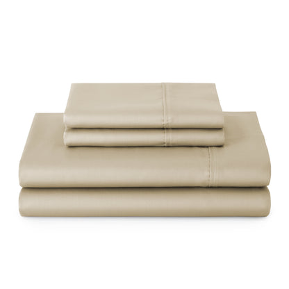 Better Homes & Gardens 4-Piece 300 Thread Count Lysia Floral Green River Cotton Sateen Bed Sheet Set, Queen