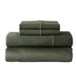 Better Homes & Gardens 4-Piece 300 Thread Count Lysia Floral Green River Cotton Sateen Bed Sheet Set, Queen