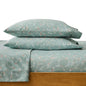 Better Homes & Gardens 4-Piece 300 Thread Count Lysia Floral Green River Cotton Sateen Bed Sheet Set, Queen