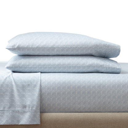Better Homes & Gardens 4-Piece 300 Thread Count Lysia Floral Green River Cotton Sateen Bed Sheet Set, Queen