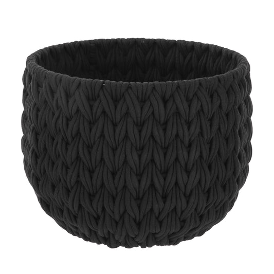Better Homes & Gardens Closed-Weave Polyester Black Decorative Storage Basket