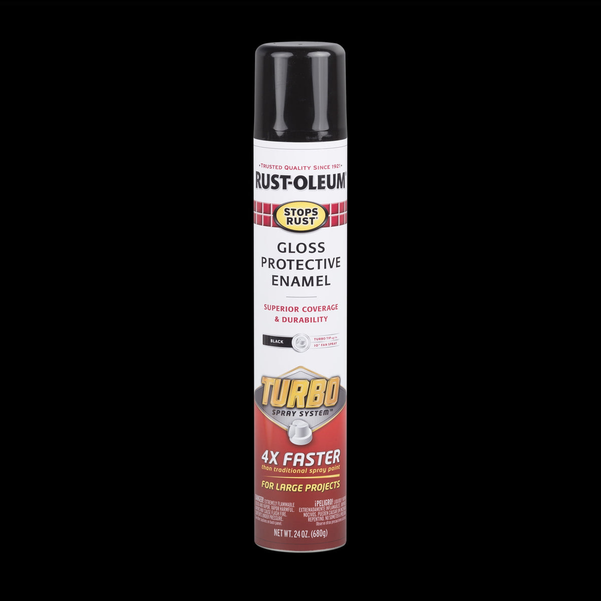(2 pack) White, Rust-Oleum Stops Rust Turbo Gloss Protective Enamel Spray Paint-334133, 24 oz