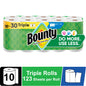 Bounty Paper Towels Select-A-Size White, 10 Triple Rolls, 123 Sheets Per Roll