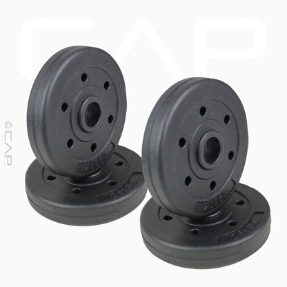 CAP Barbell Standard Vinyl Weight Plate Set, 50 lb (25 lb x 2)
