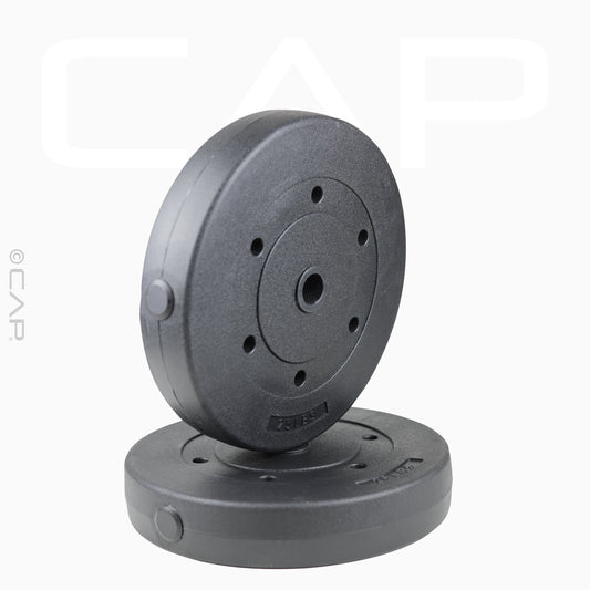 CAP Barbell Standard Vinyl Weight Plate Set, 50 lb (25 lb x 2)