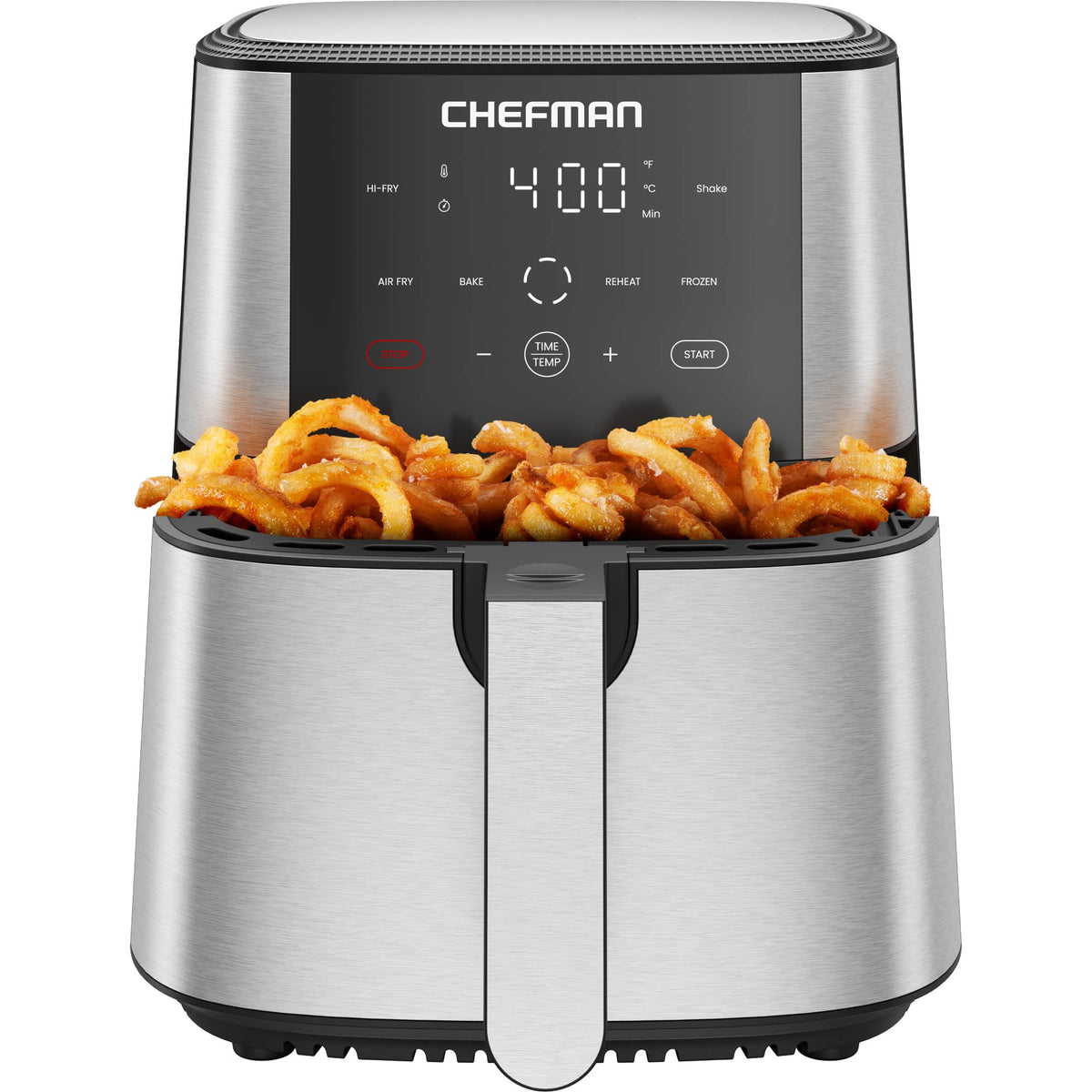 Chefman Air Fryer 1500W, 6 Quart, 4 Functions with Touch Controls, Stainless Steel