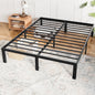 CONCETTA 14" Twin Bed Frame, Heavy Duty Metal Platform Bed Frame with Underbed Storage for Bedroom, No Box Spring Required, Black