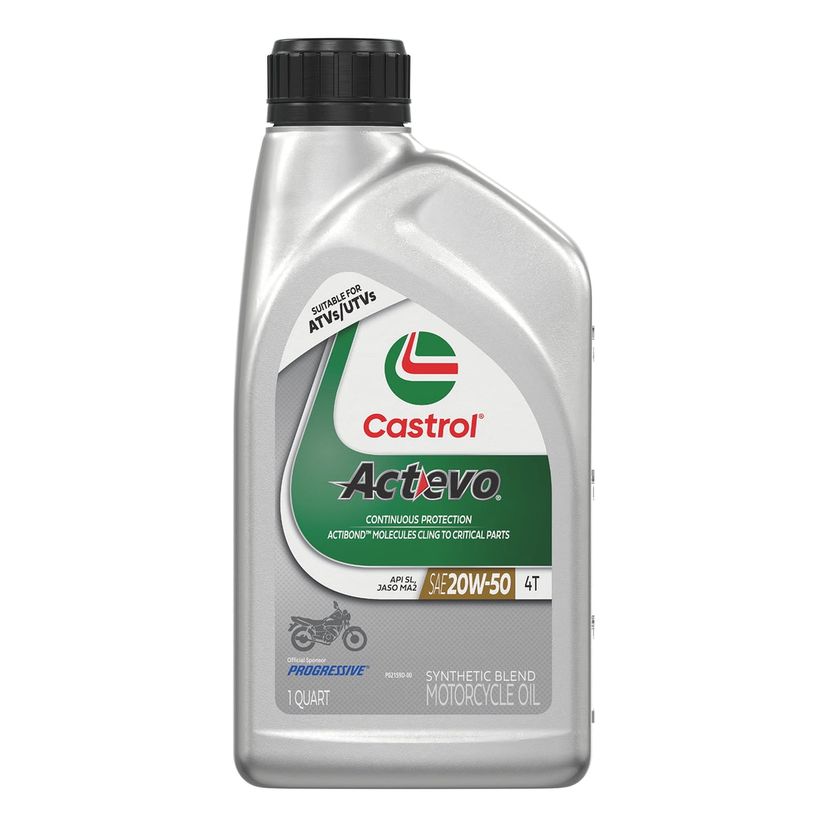 (6 pack) Castrol Actevo 4T 20W-50 Part Synthetic Motorcycle Oil, 1 Quart RFID