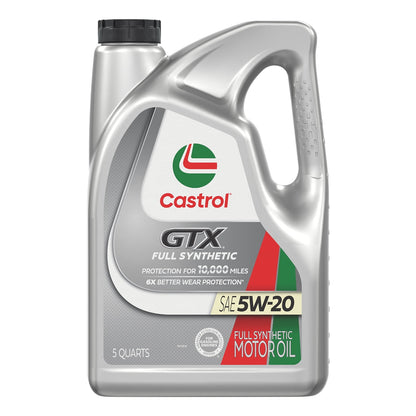 (2 pack) Castrol GTX Full Synthetic 5W-20 Motor Oil, 5 Quarts