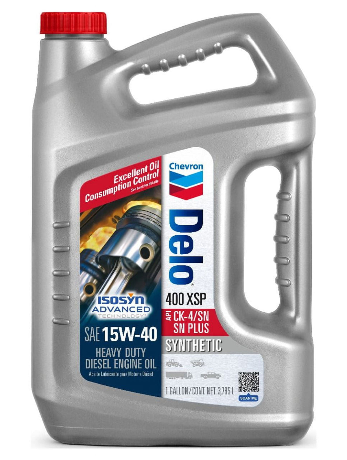 Chevron Delo XSP 15W-40 Heavy Duty Synthetic Diesel Motor Oil, 1 Gallon