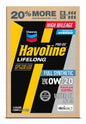 Chevron Havoline Lifelong 0W-20 Full Synthetic Motor Oil, 6 Quarts (Smart Change Box)