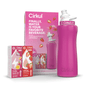 Cirkul 32oz Chameleon Stainless Steel Starter Kit with Chameleon Cirkul Lid 2.0 and 2 Flavor Cartridges (Blackberry Blueberry & Berry Blue Punch)