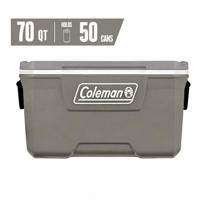 Coleman Classic 70 QT Hard-Sided Ice Chest Cooler, Silver Ash